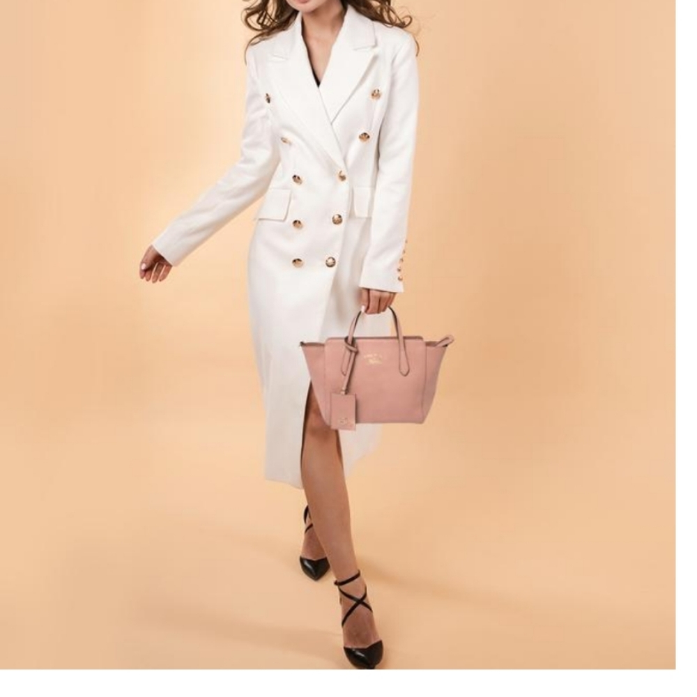 GUCCI MINI SWING CROSSBODY PEBBLED LEATHER TOTE